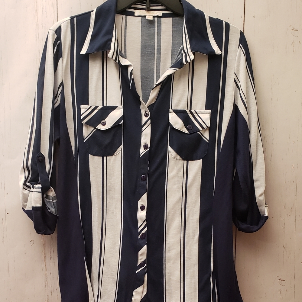 G Collection Button Down Blouse -XL